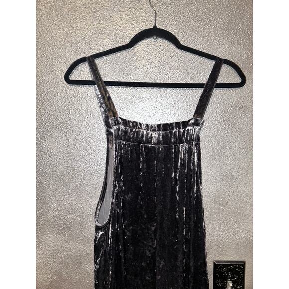 Simple Suzanne Betro Gray Velvet Romper Cruise Resort Travel One Piece Jumpsuit - Picture 8 of 11